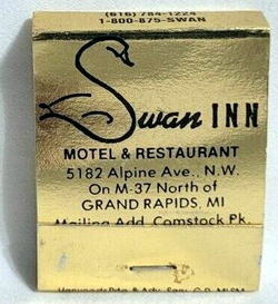 Swan Inn Motel & Restaurant - Matchbook (newer photo)
